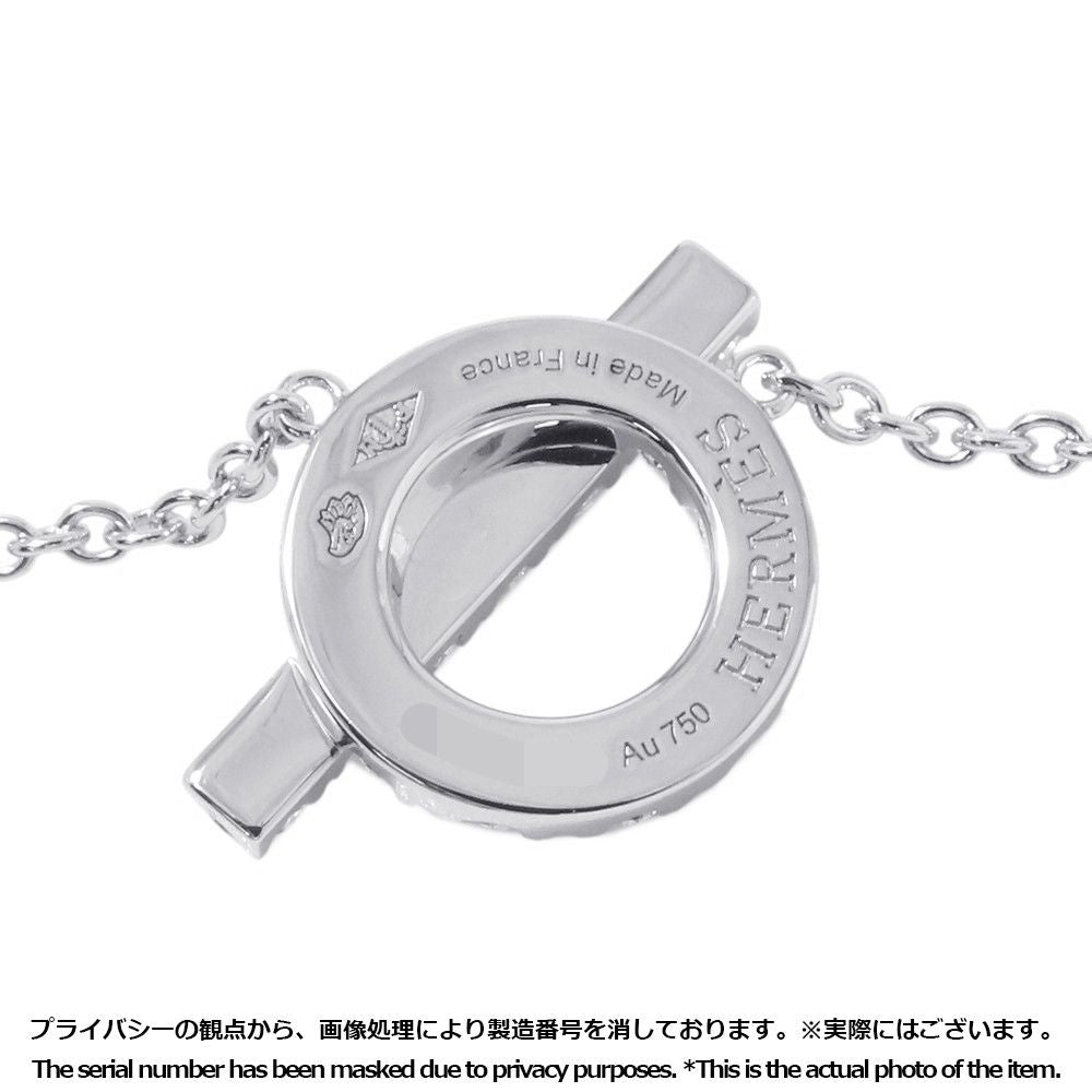Hermes Necklace Finesse Pendant Diamond Total 18k White Gold — view 8