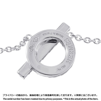 Hermes Necklace Finesse Pendant Diamond Total 18k White Gold — view 8