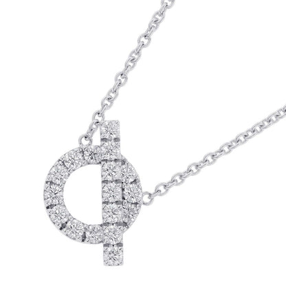 Hermes Necklace Finesse Pendant Diamond Total 18k White Gold