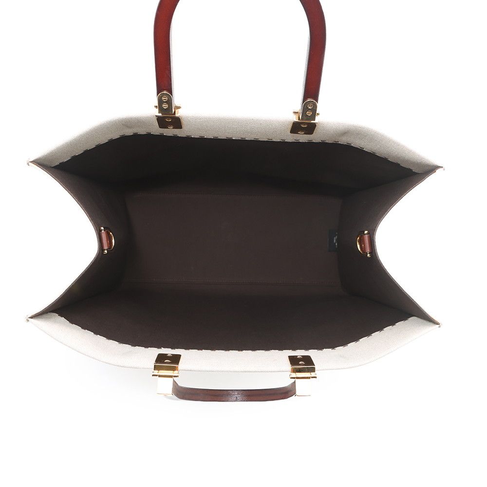 Fendi Tote Sunshine Canvas Leather 2-Way Shoulder Bag — view 6