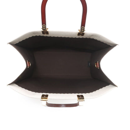 Fendi Tote Sunshine Canvas Leather 2-Way Shoulder Bag — view 6
