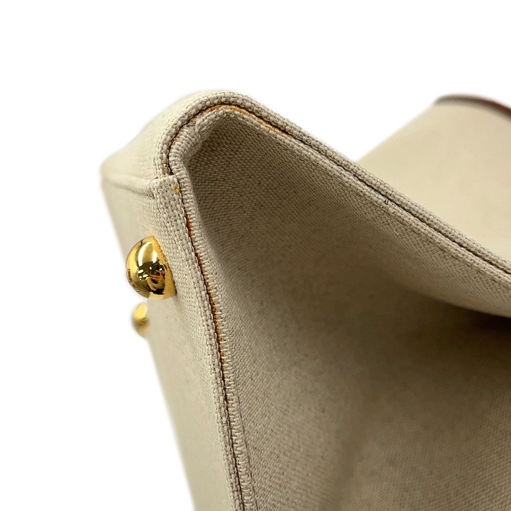 Fendi Tote Sunshine Canvas Leather 2-Way Shoulder Bag — view 9
