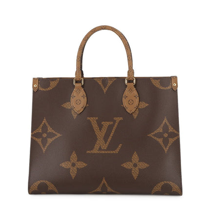 Louis Vuitton Tote Monogram Reverse Giant On The Go MM Handbag 2-Way