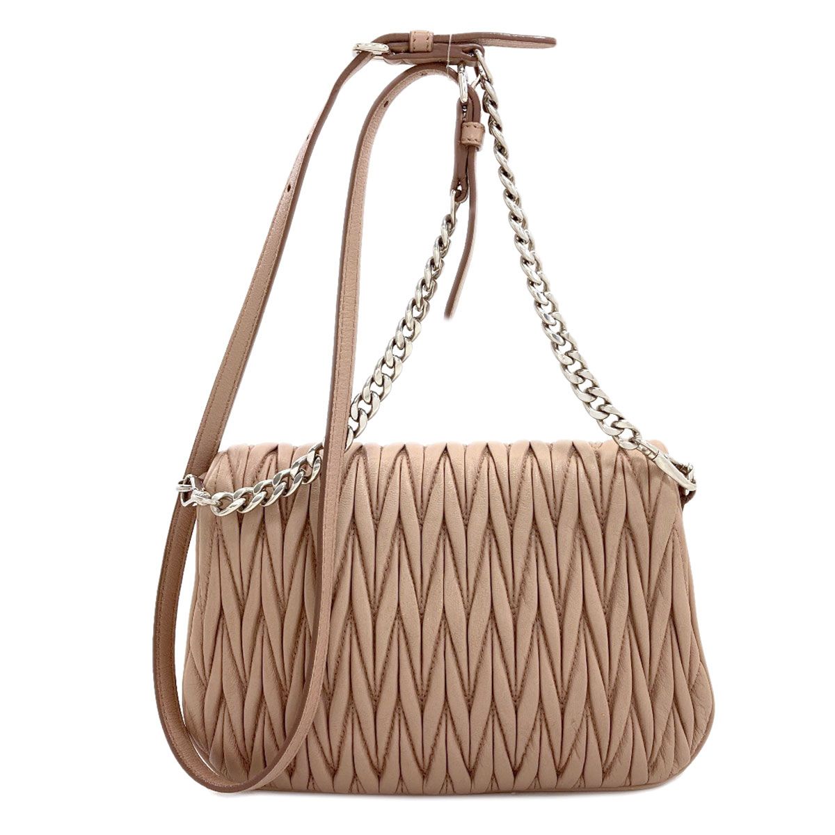 Miu Miu Chain Shoulder Bag Leather — view 2