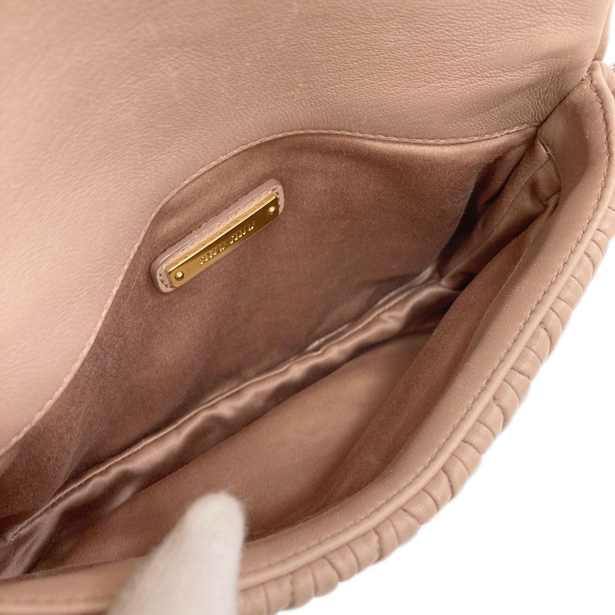 Miu Miu Chain Shoulder Bag Leather — view 5