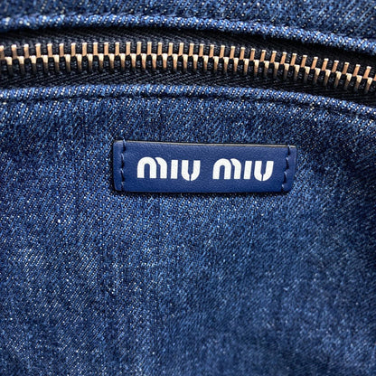 Miu Miu Striped Tote Denim — view 6