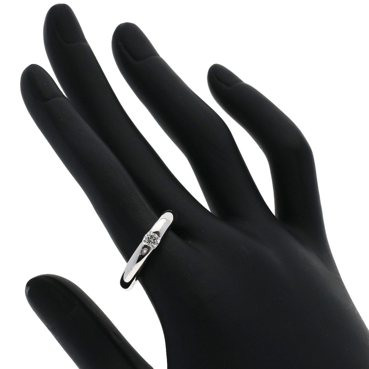 Cartier Ellipse Diamond 53 Ring 18k White Gold — view 6