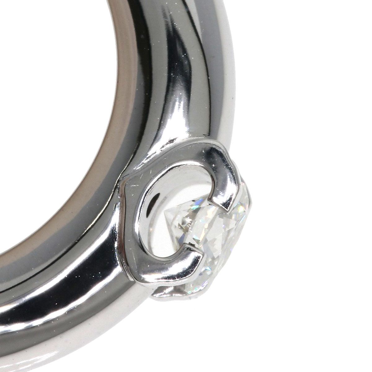 Cartier C de Cartier Solitaire Diamond 47 Ring 18k White Gold — view 9