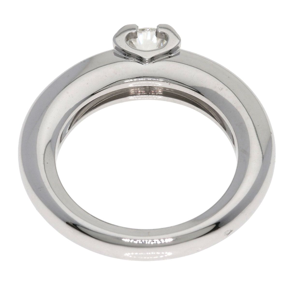 Cartier C de Cartier Solitaire Diamond 47 Ring 18k White Gold — view 4