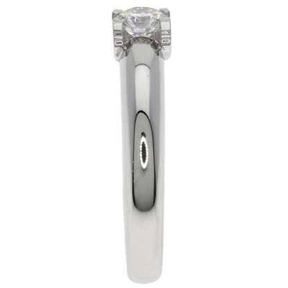 Cartier C de Cartier Solitaire Diamond 47 Ring 18k White Gold — view 3