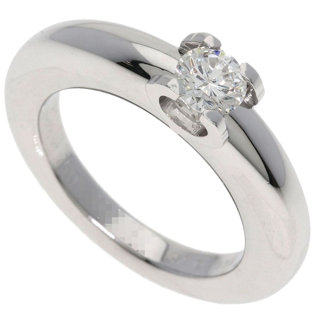 Cartier C de Cartier Solitaire Diamond 47 Ring 18k White Gold