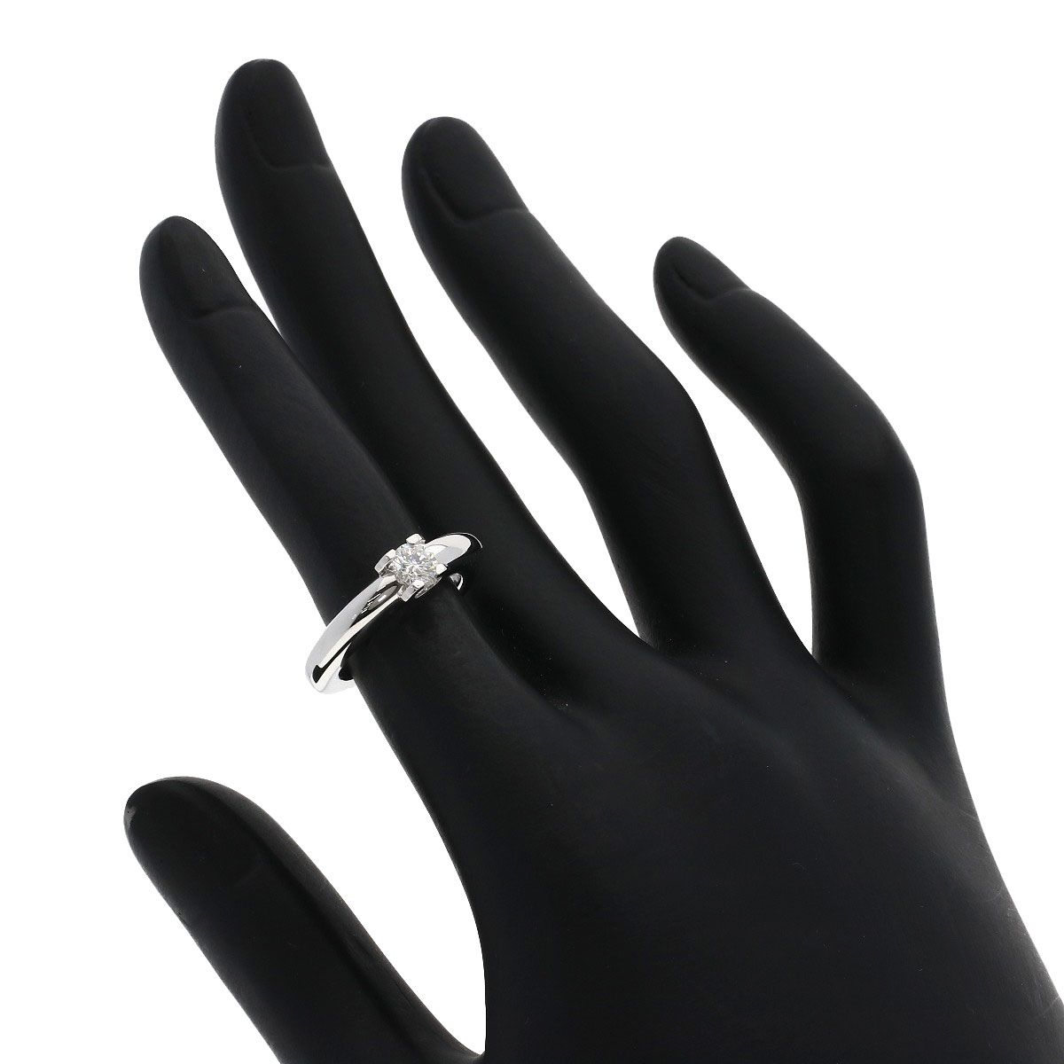 Cartier C de Cartier Solitaire Diamond 47 Ring 18k White Gold — view 7