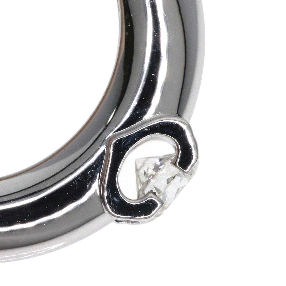 Cartier C de Cartier Solitaire Diamond 47 Ring 18k White Gold — view 8