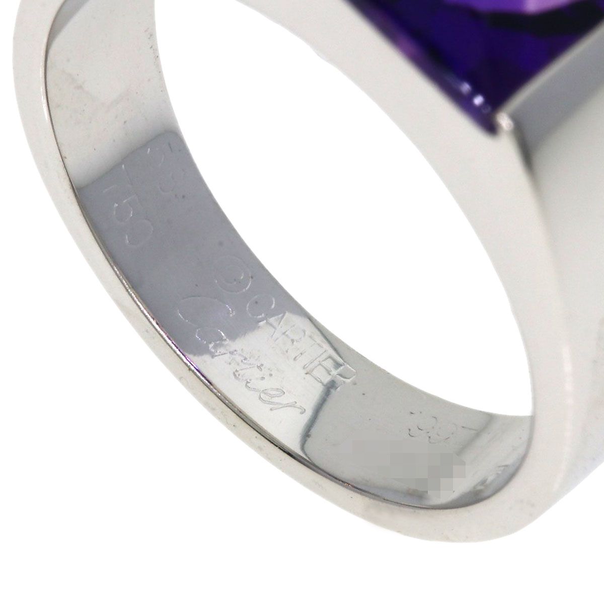 Cartier Tank Ring 58 18k White Gold — view 5