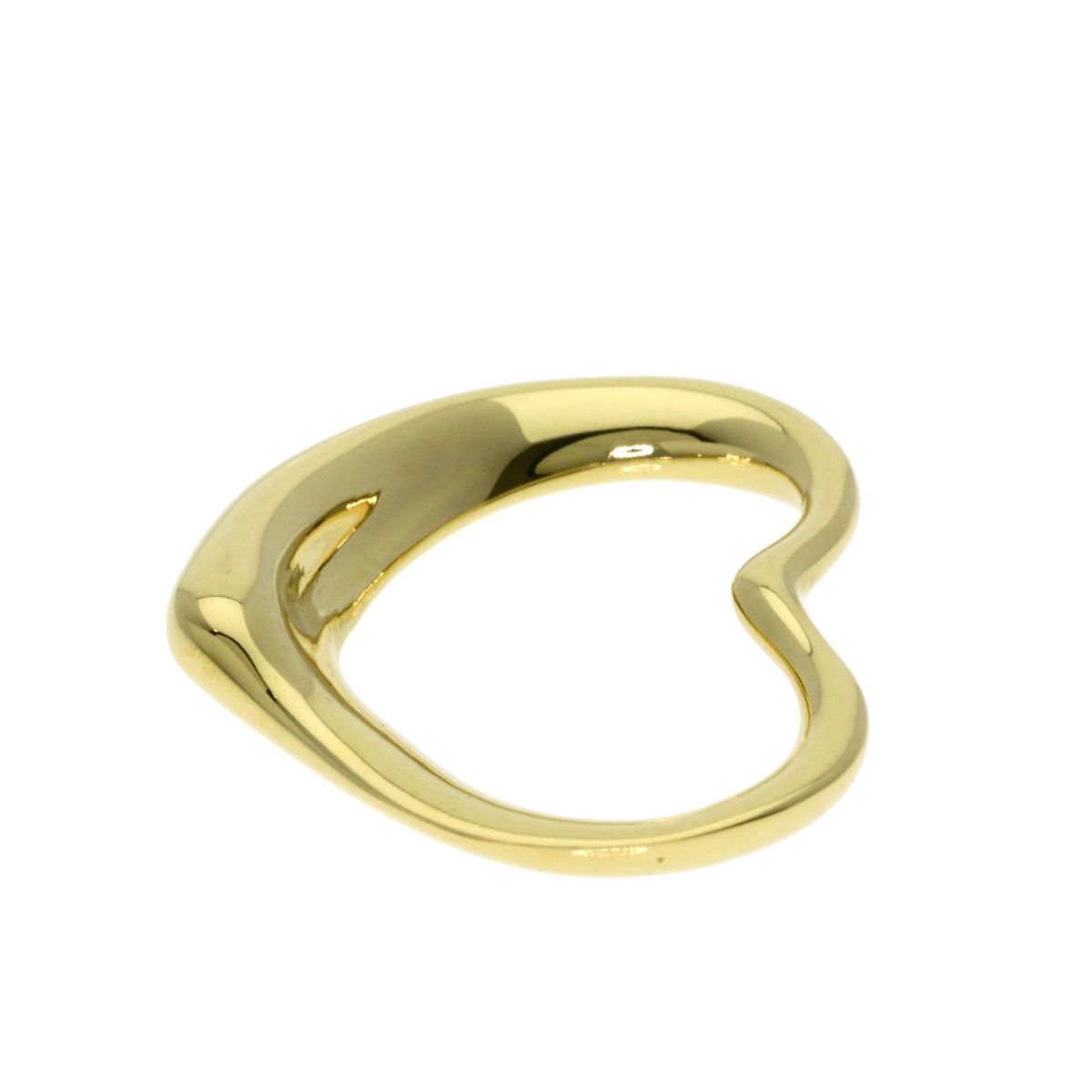 Tiffany & Co Open Heart Pendant Top 18k Yellow Gold — view 3