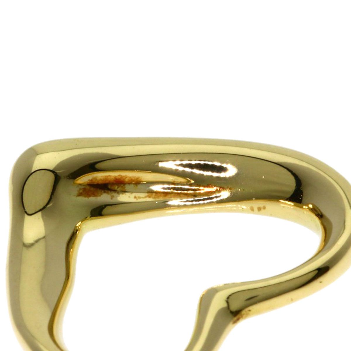 Tiffany & Co Open Heart Pendant Top 18k Yellow Gold — view 4
