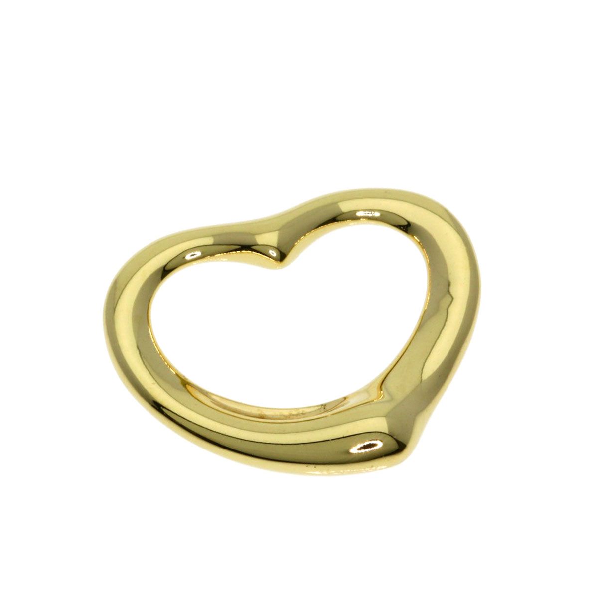Tiffany & Co Open Heart Pendant Top 18k Yellow Gold