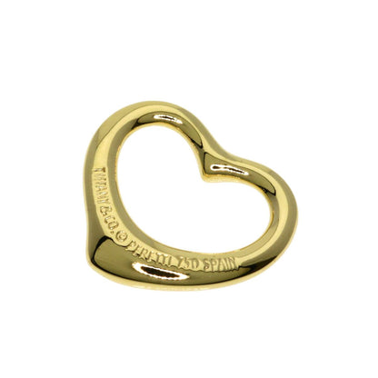 Tiffany & Co Open Heart Pendant Top 18k Yellow Gold — view 2