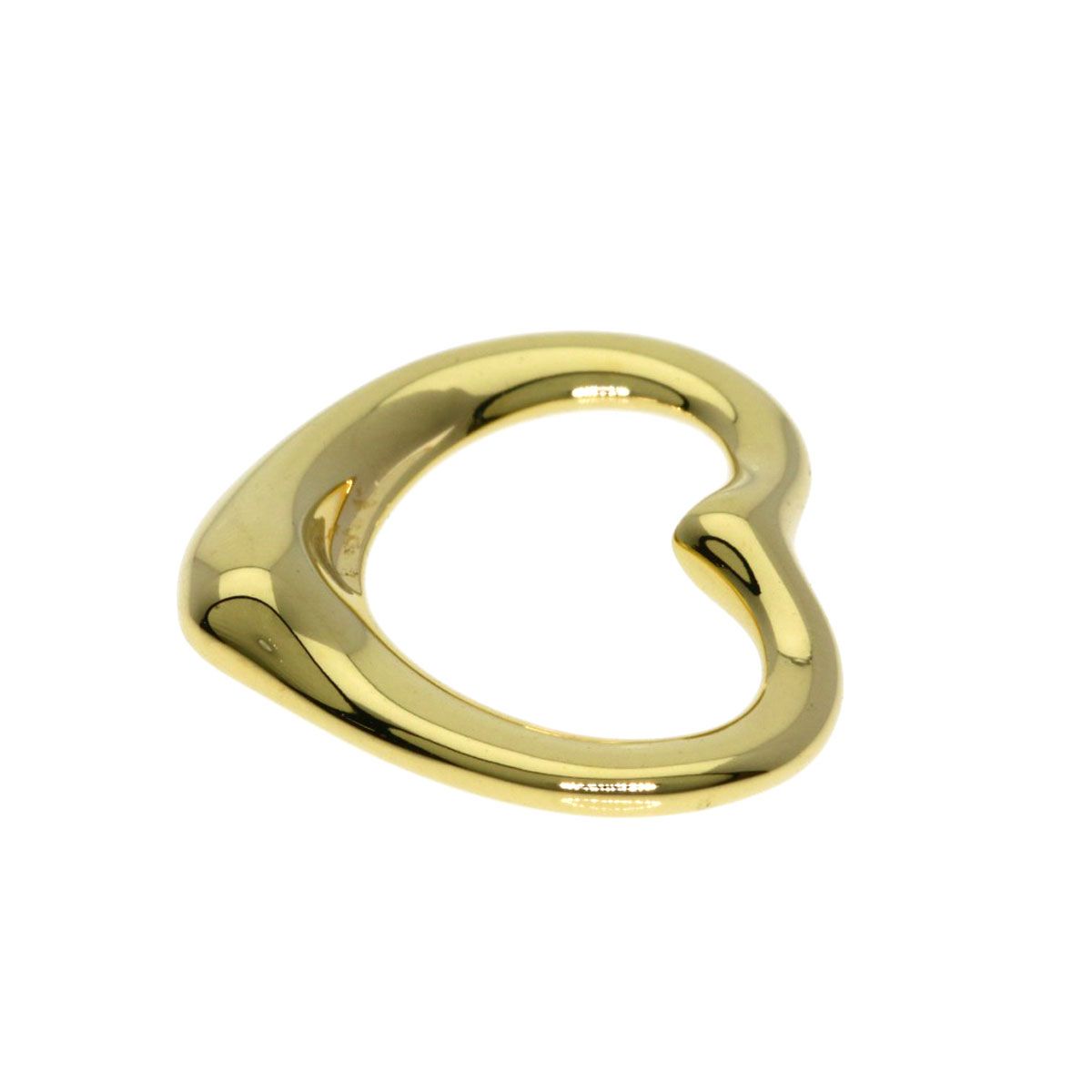 Tiffany & Co Open Heart Pendant Top 18k Yellow Gold — view 3