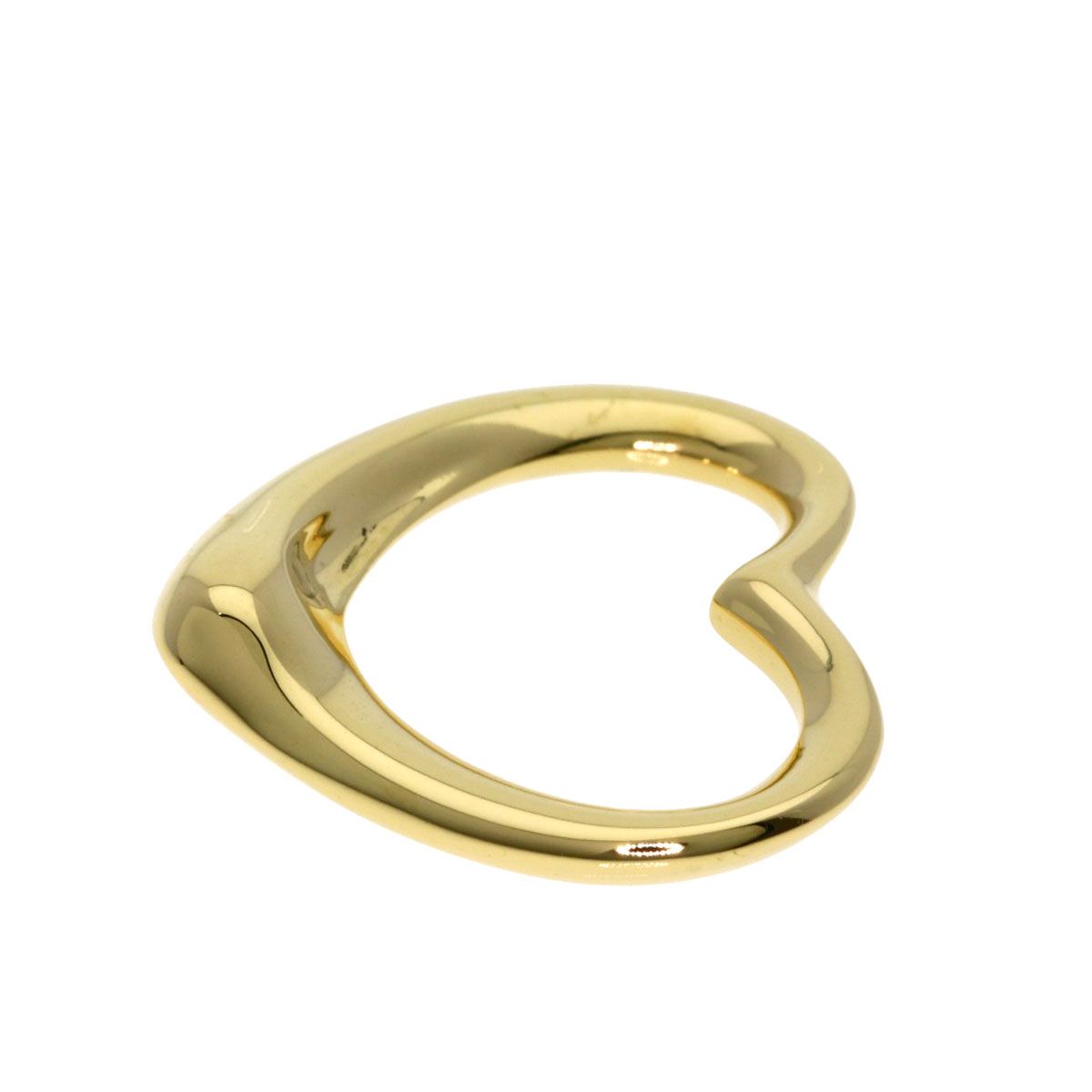 Tiffany & Co Open Heart Pendant Top 18k Yellow Gold — view 3