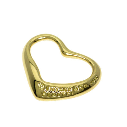 Tiffany & Co Open Heart Pendant Top 18k Yellow Gold — view 2