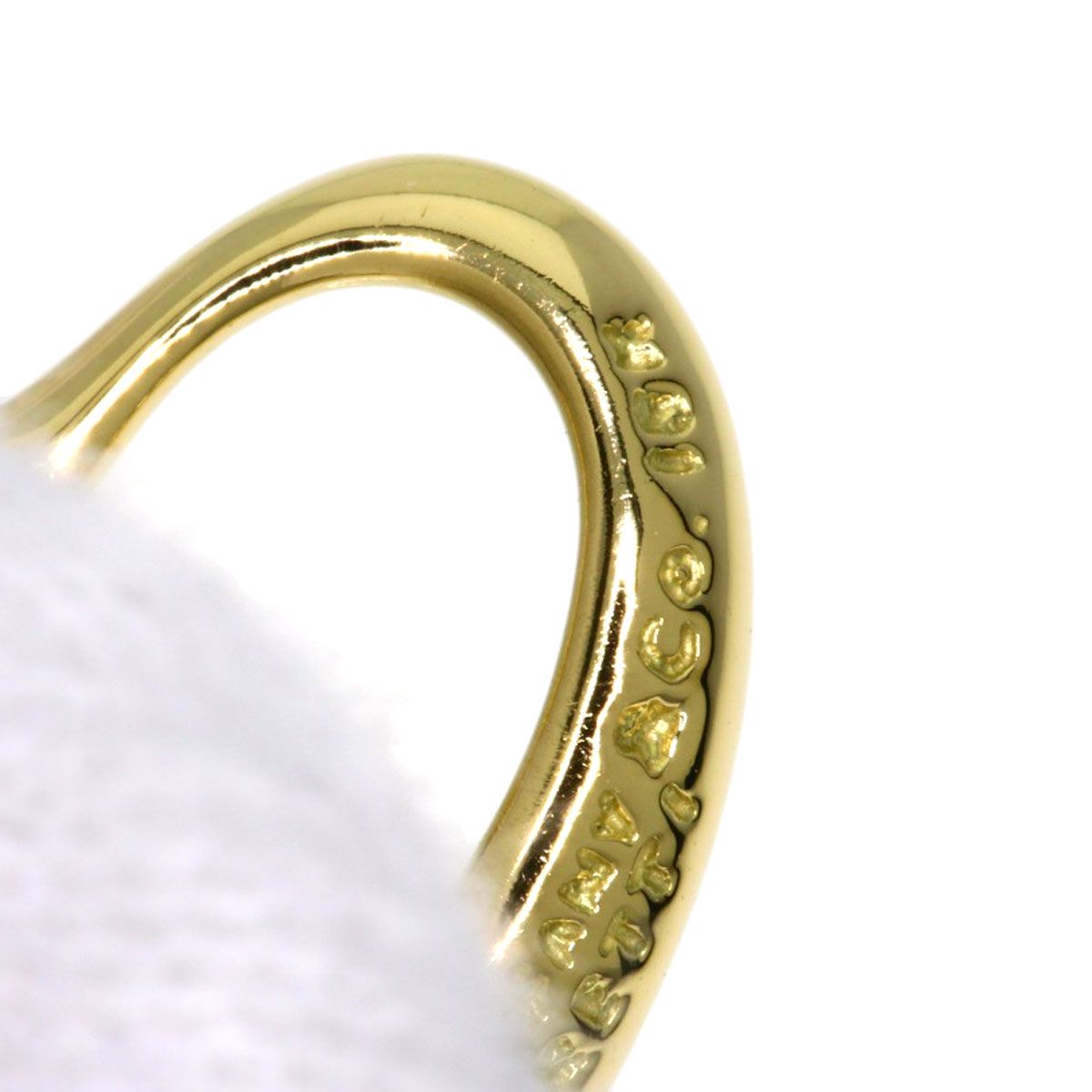 Tiffany & Co Open Heart Pendant Top 18k Yellow Gold — view 4