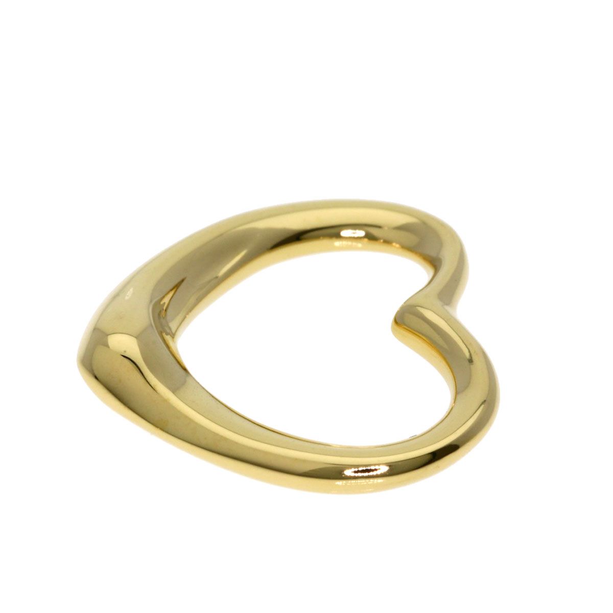 Tiffany & Co Open Heart Pendant Top 18k Yellow Gold — view 3