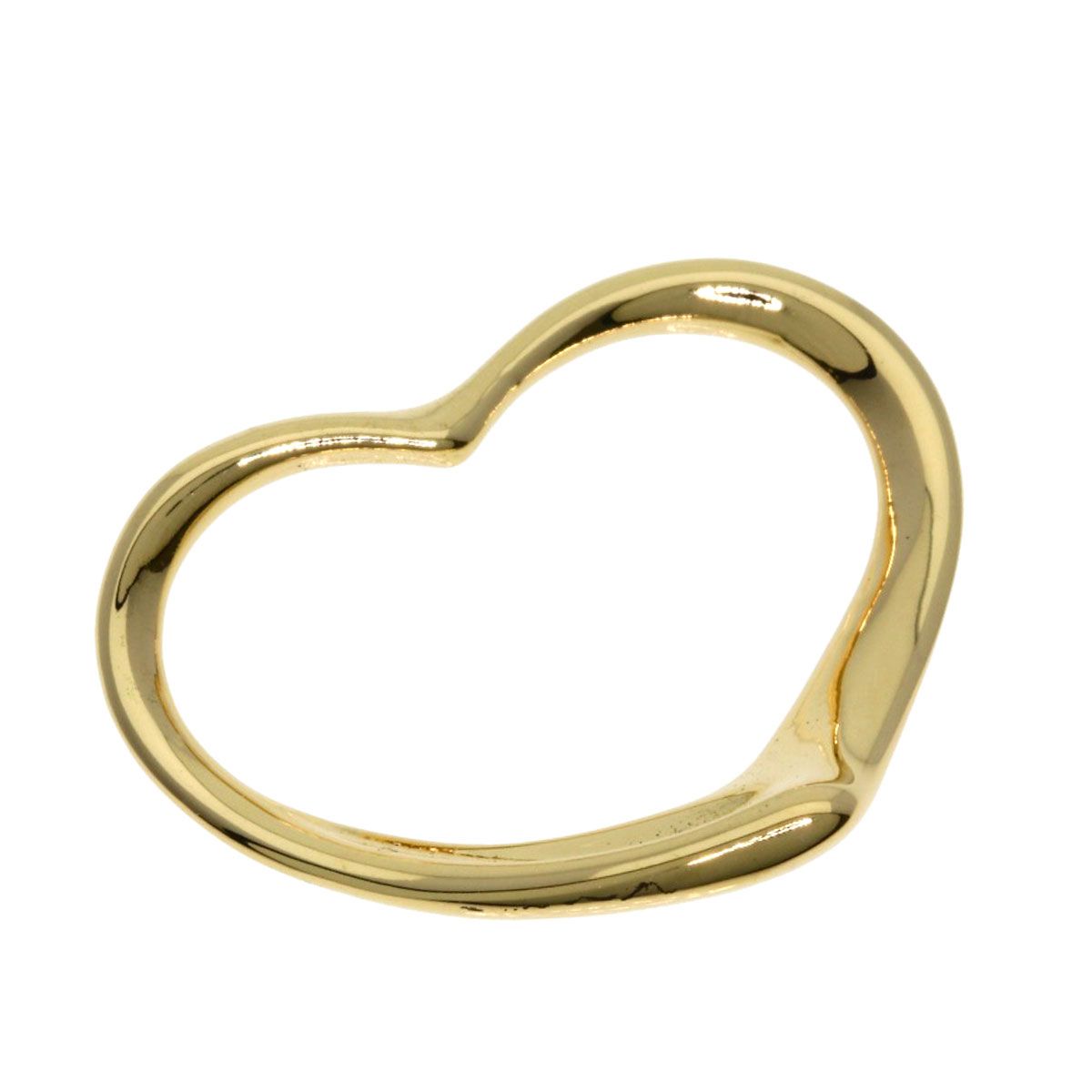 Tiffany & Co Open Heart Pendant Top 18k Yellow Gold