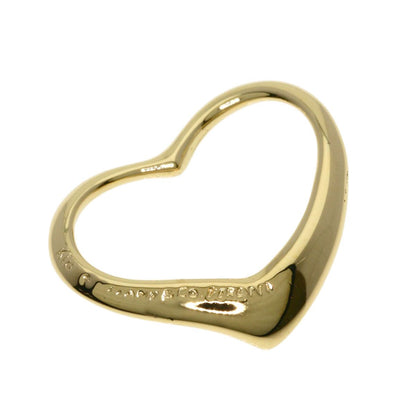 Tiffany & Co Open Heart Pendant Top 18k Yellow Gold — view 2