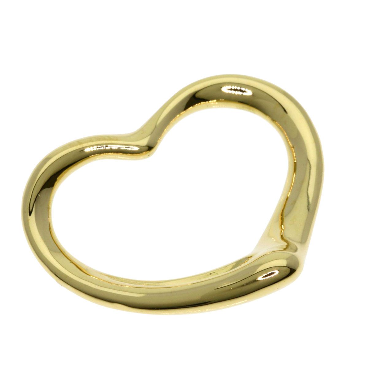 Tiffany & Co Open Heart Pendant Top 18k Yellow Gold