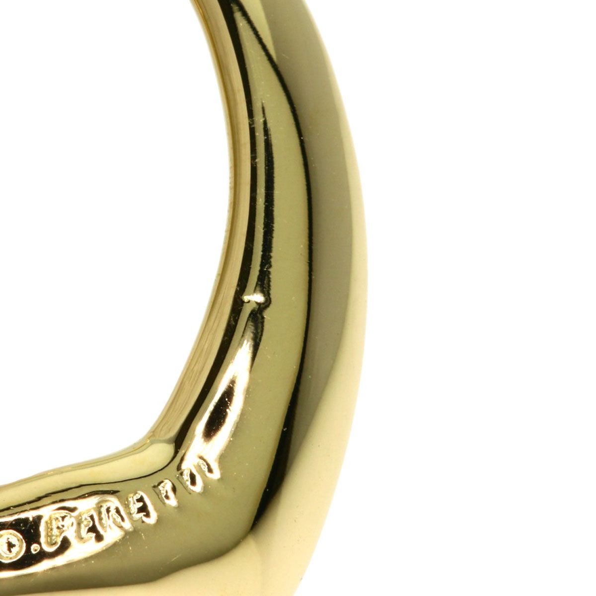 Tiffany & Co Open Heart Pendant Top 18k Yellow Gold — view 4