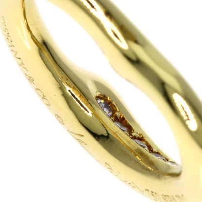 Tiffany & Co Open Heart Diamond Pendant Top 18k Yellow Gold — view 4