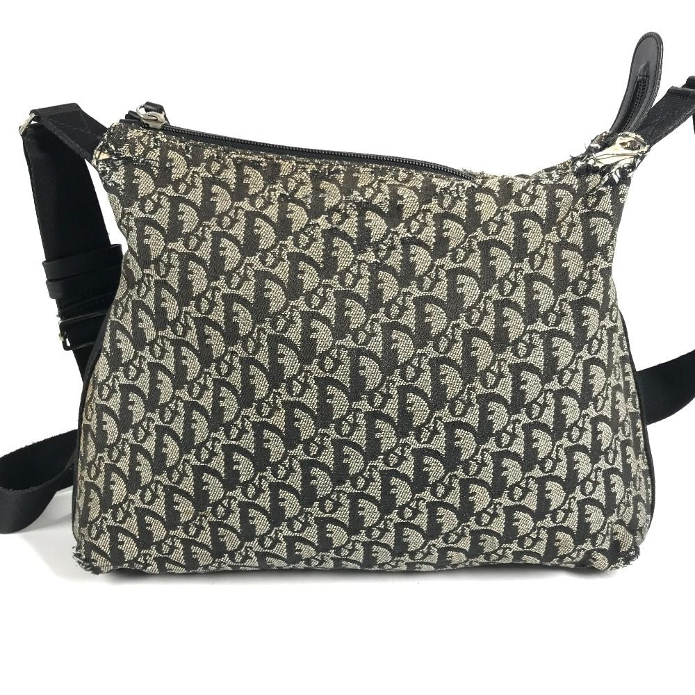 Dior Shoulder Bag Trotter Logo Leather Canvas Black — view 2