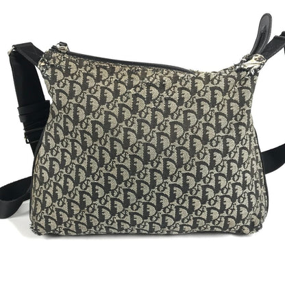 Dior Shoulder Bag Trotter Logo Leather Canvas Black — view 2