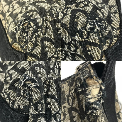 Dior Shoulder Bag Trotter Logo Leather Canvas Black — view 7