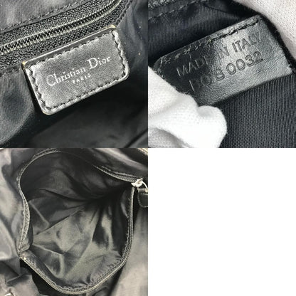 Dior Shoulder Bag Trotter Logo Leather Canvas Black — view 9