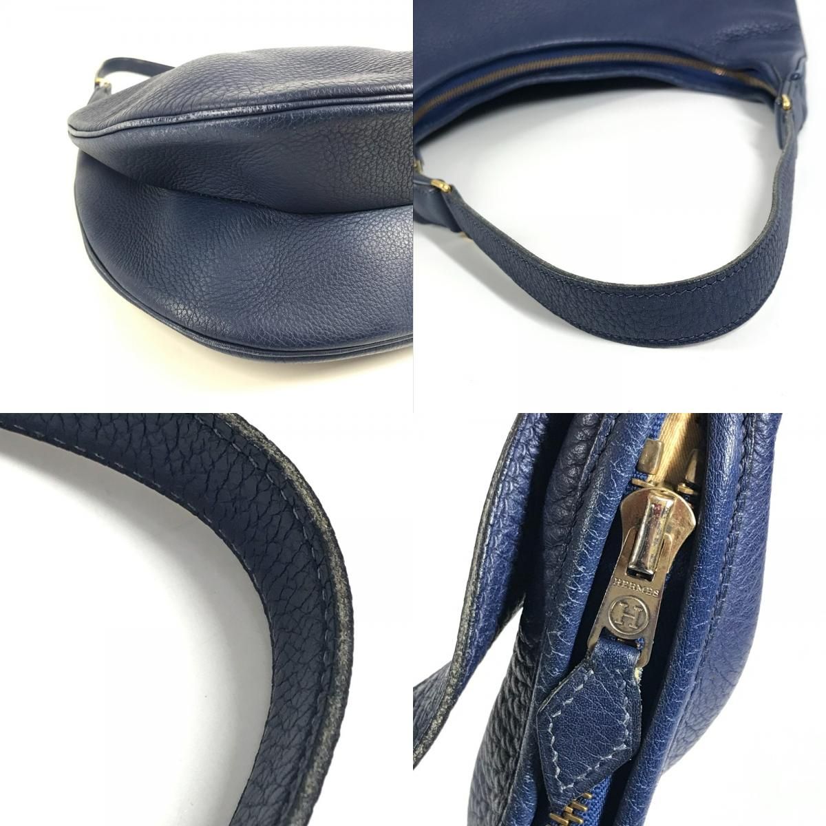 Hermes Shoulder Bag Gao Leather Blue — view 7