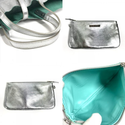 Tiffany & Co Handbag Logo Reversible Leather Silver — view 8