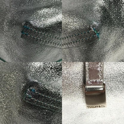 Tiffany & Co Handbag Logo Reversible Leather Silver — view 7