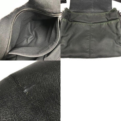 Louis Vuitton Shoulder Bag Victor Taiga Leather Noir Black — view 9