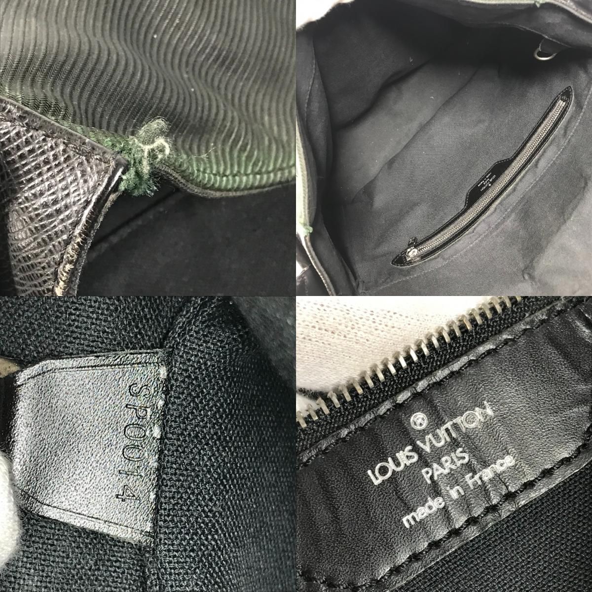 Louis Vuitton Shoulder Bag Victor Taiga Leather Noir Black — view 8