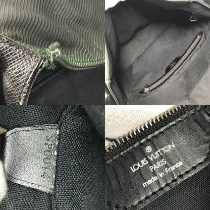 Louis Vuitton Shoulder Bag Victor Taiga Leather Noir Black — view 8