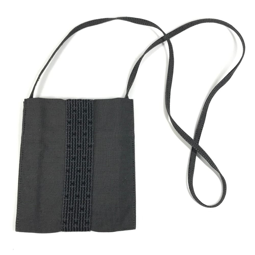 Hermes Shoulder Bag Logo Polyamide Gray