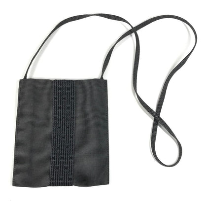 Hermes Shoulder Bag Logo Polyamide Gray