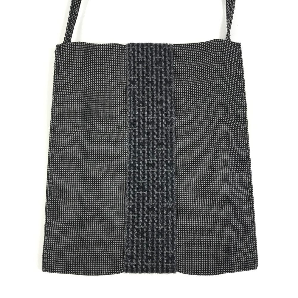 Hermes Shoulder Bag Logo Polyamide Gray — view 2
