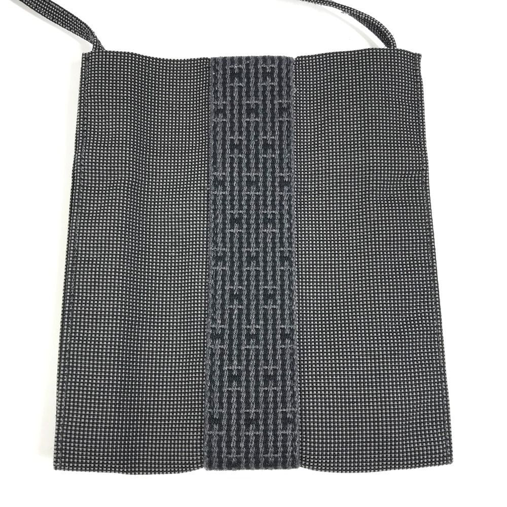 Hermes Shoulder Bag Logo Polyamide Gray — view 3