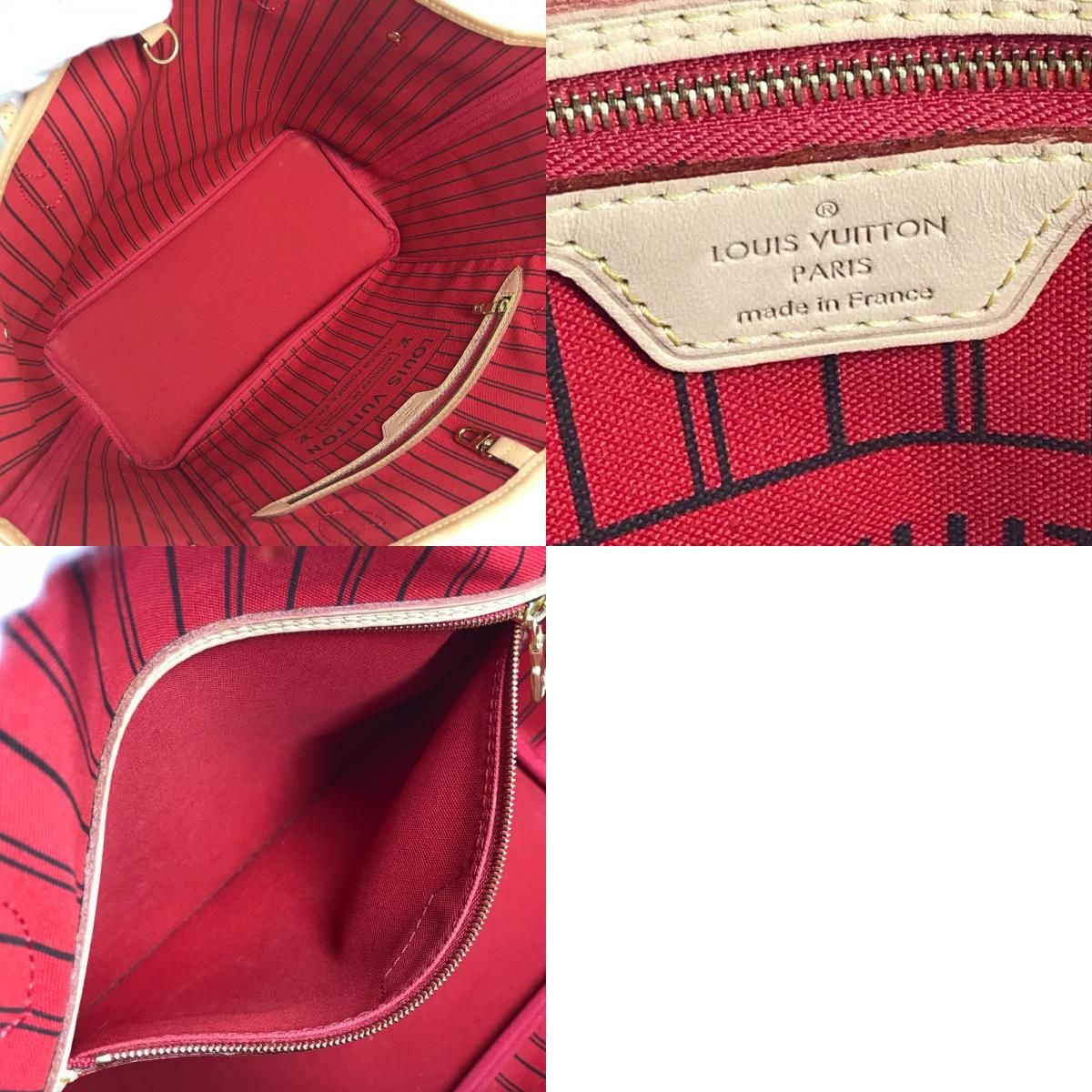 Louis Vuitton Shoulder Bag Neverfull MM Monogram Canvas Cerise Brown — view 9