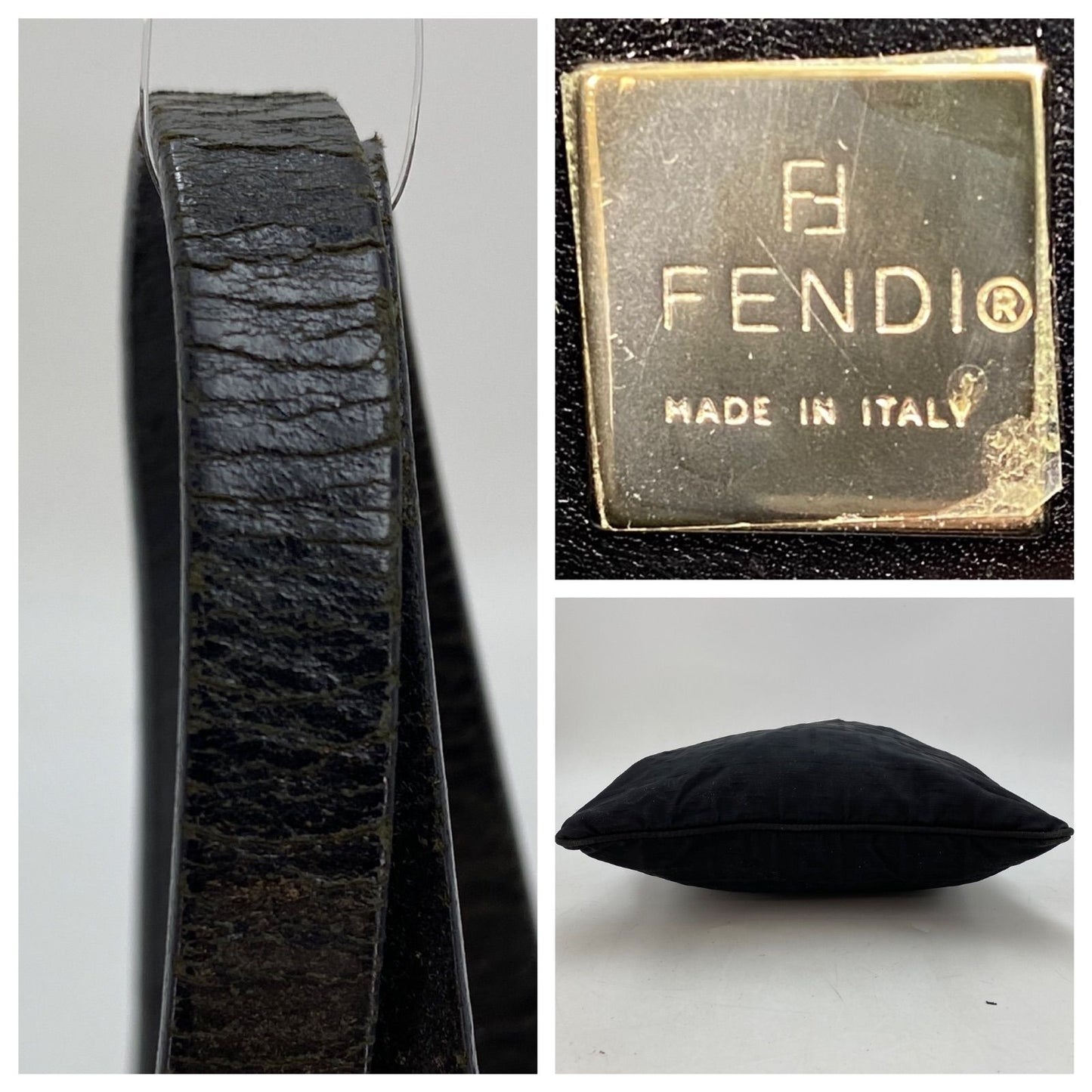 Fendi Tote Zucca Black Canvas Travel Business — view 4