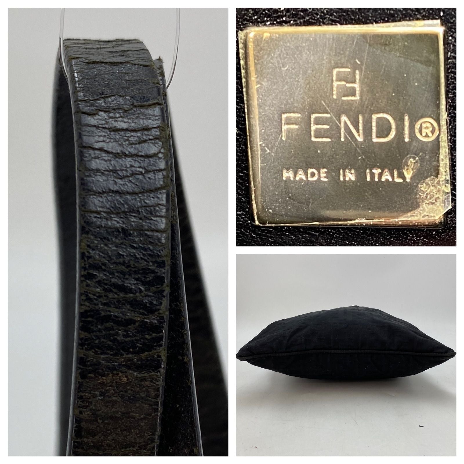 Fendi Tote Zucca Black Canvas Travel Business — view 4