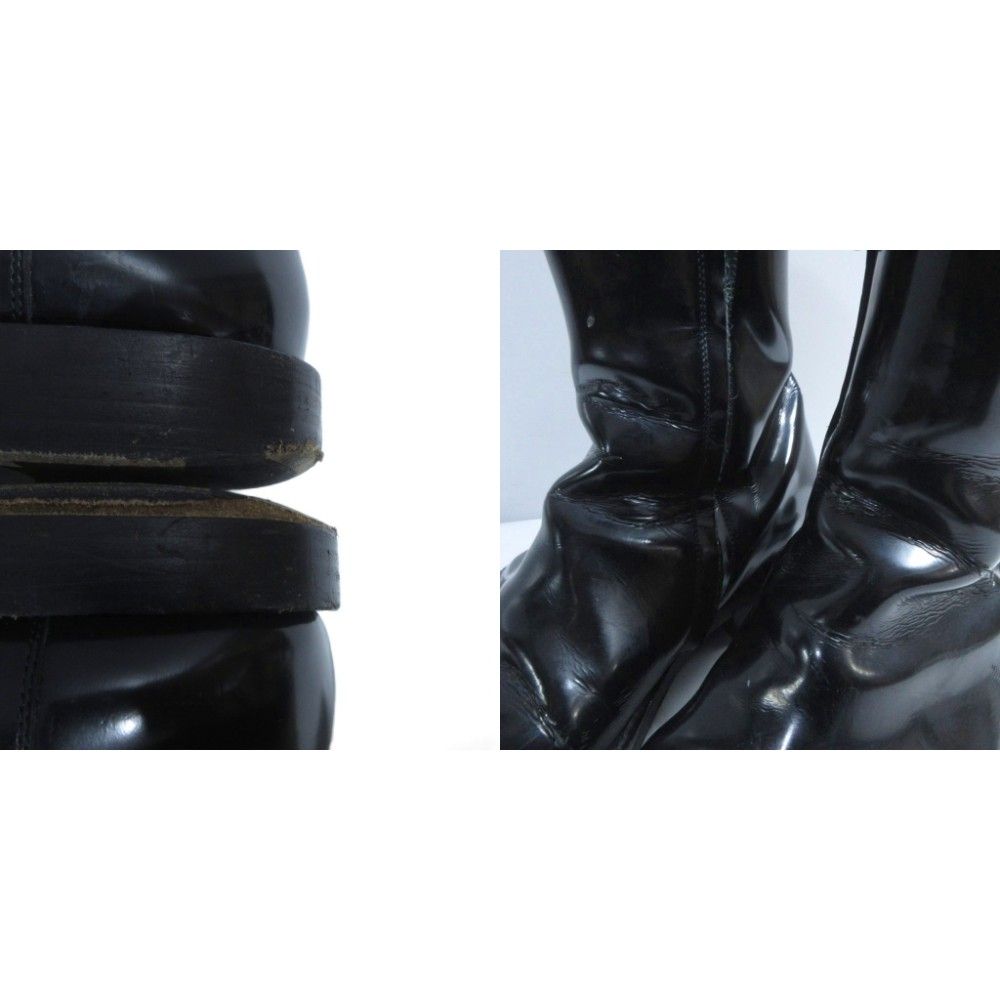 Balenciaga Rim Boots Patent Leather Square Toe 39 Black — view 8